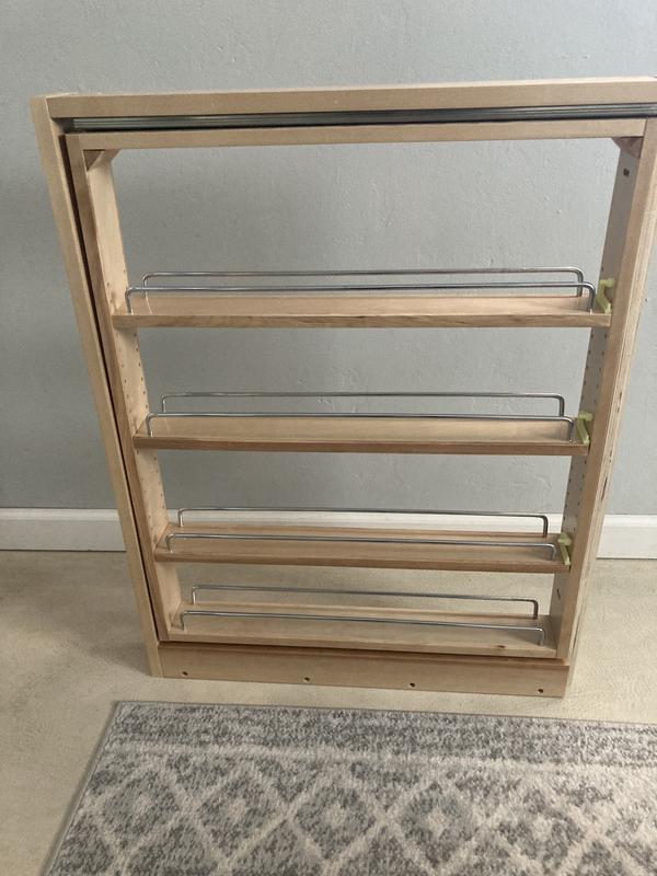 Rev-A-Shelf Maple Cabinet Base Filler Pullout Organizer Rack 432-BF-3C - The  Home Depot