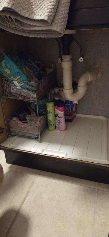 Rev-A-Shelf Under Sink Drip Tray for Vanity Base Cabinets Fits 21 ...