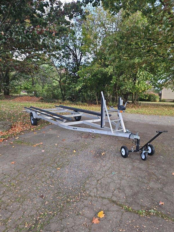 Easily moving the boat trailer around.