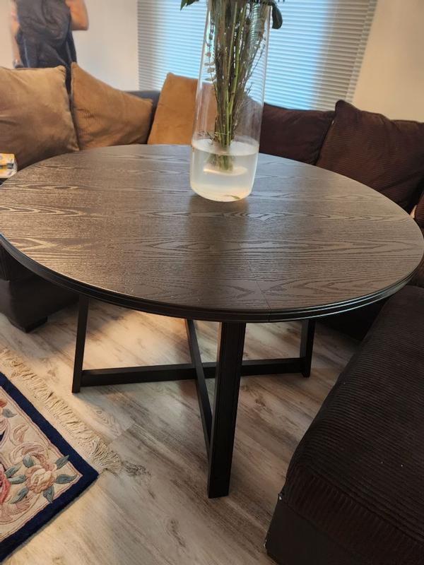 ROME + OAK Worton 45 Inches Modern Farmhouse Round Dining Table Wood ...