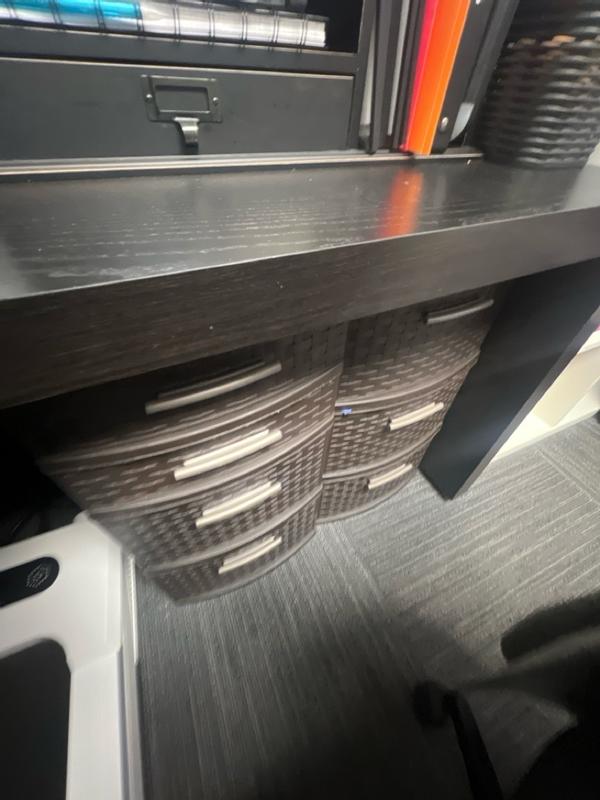 ODK 47 Inch Compact L Shaped Desk with Storage Shelves and Monitor ...