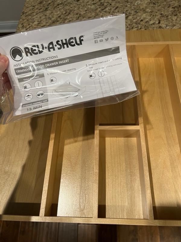 Rev-A-Shelf - 4WCT-3SH - Short Wood Cutlery Tray Insert