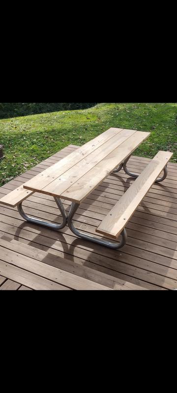 Pilot Rock 6 Feet or 8 Feet Outdoor Steel Non Tip Picnic Table Legs Kit ...