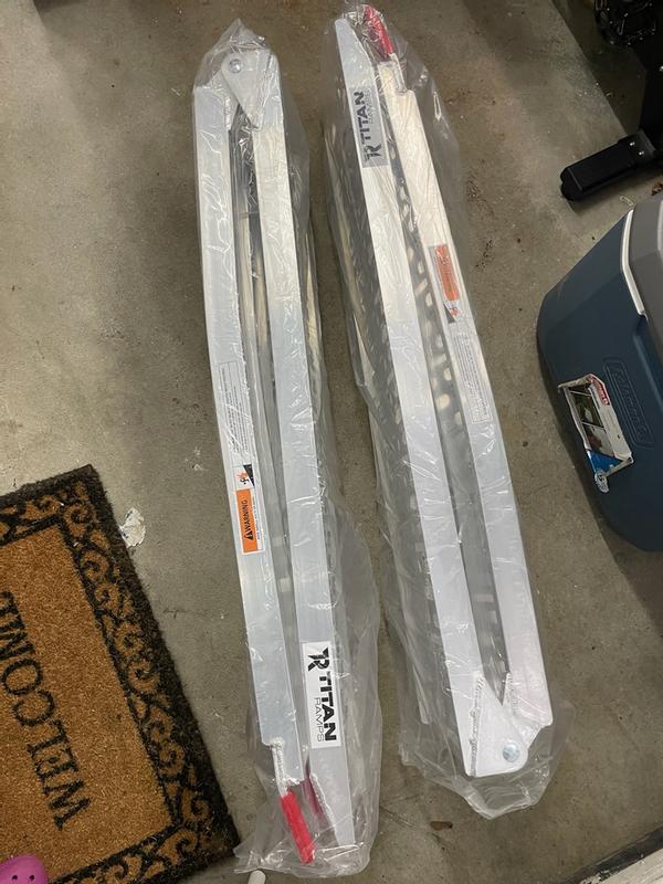 Titan Ramps 2 Pack 7.5’ Folding ATV Loading Ramps Arched Aluminum ...