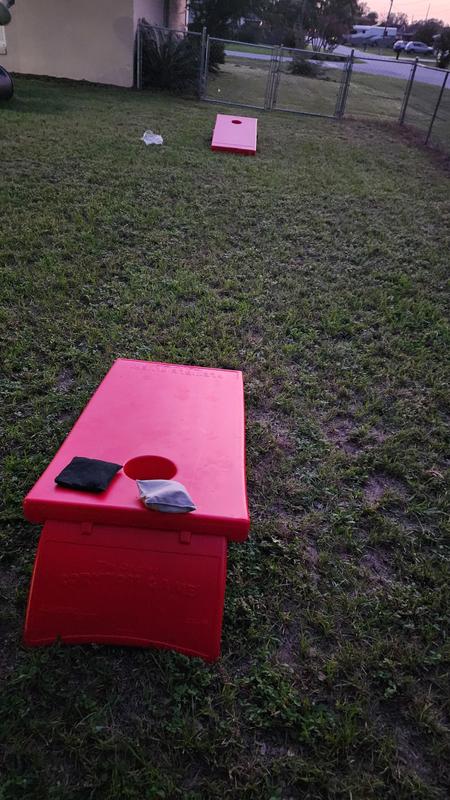 Driveway Games All Weather Indoor/outdoor Cornhole Game Set With 2 Target  Boards And 8 Bean Bags - Red : Target