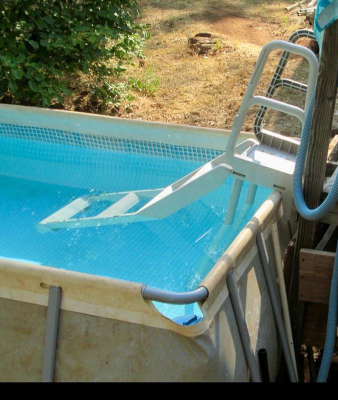 Main Access 48-in Plastic A-frame pool ladder Hand Rail in the Above ...