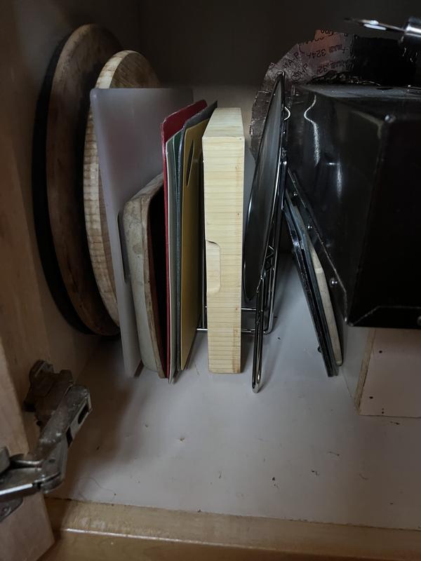 Installed with varying sizes of stored items.