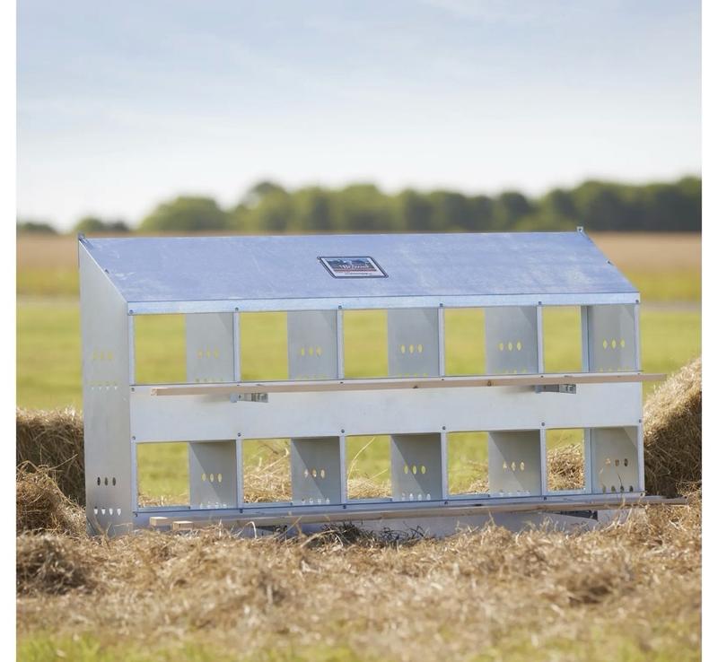 Brower 410B Galvanized Steel 10 Hole 50 Bird Nest Chicken Brooding Box ...