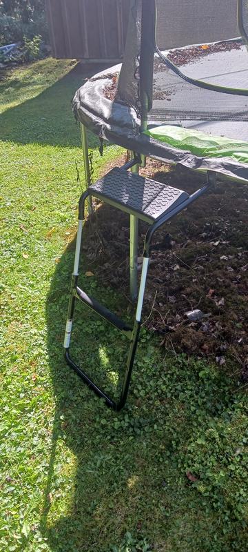 Ladder on trampoline