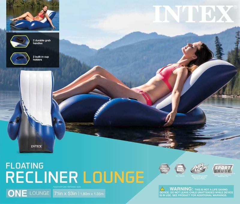 Intex floating lounge discount recliner