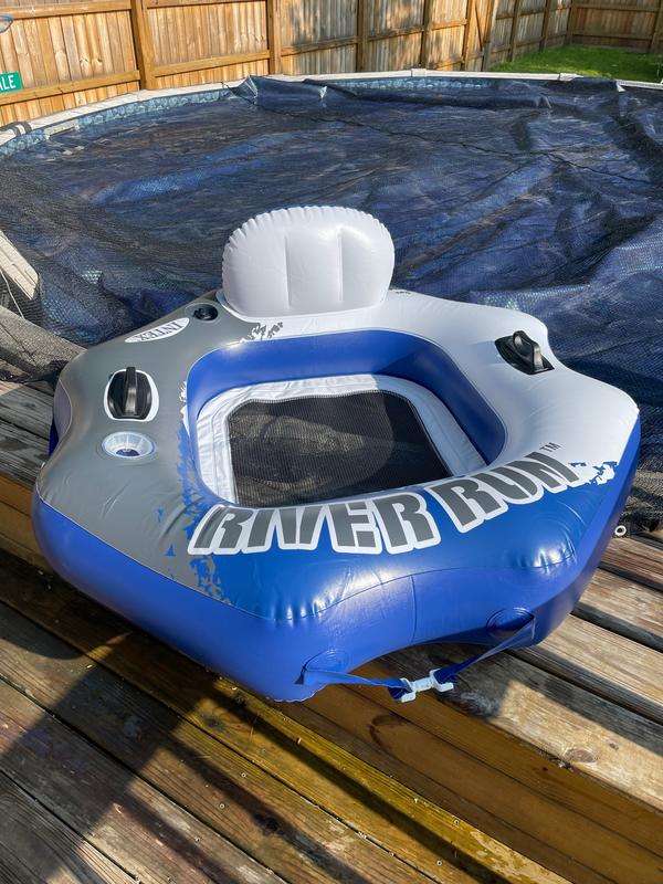 Intex River Run Single Inflatable Lake Floating Water Tube Lounger