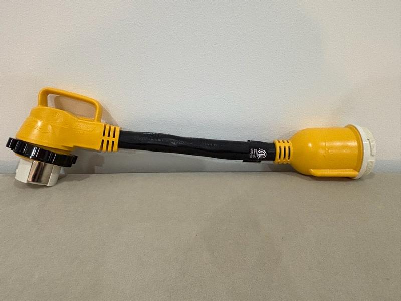 CAMCO Power Grip 18 Inches Dogbone Adapter with 50 Amp Locking Male and ...