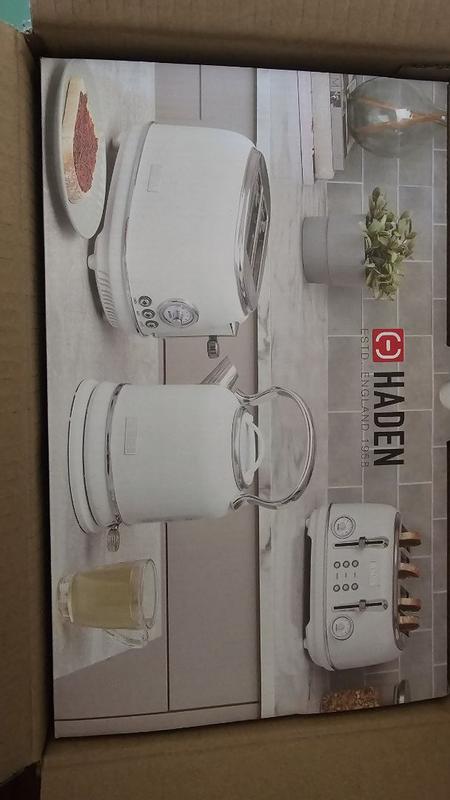 Haden Chelsea Stainless Steel 2 Slice Toaster Extra Wide Slots Ivory ...
