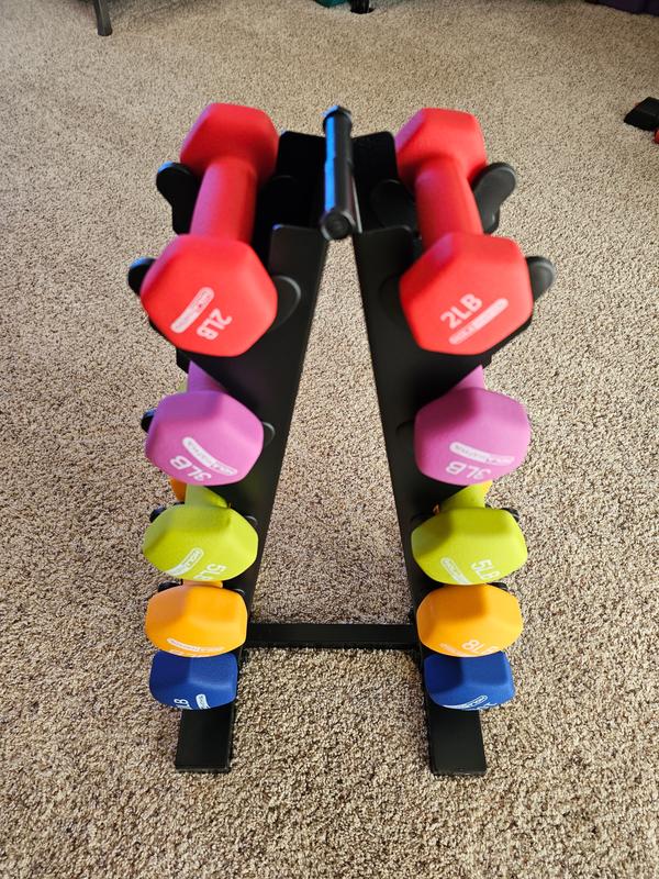 HolaHatha Neoprene Coated Dumbbell Set - 2, 3, 5, 8, and 10 lbs. Hand  Weights for Indoor and Outdoor Workouts in the Dumbbells department at