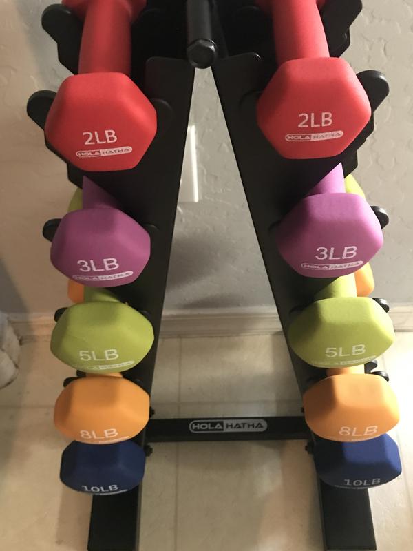 Holahatha Neoprene Coated Hex Dumbbell Weight Training Home Gym