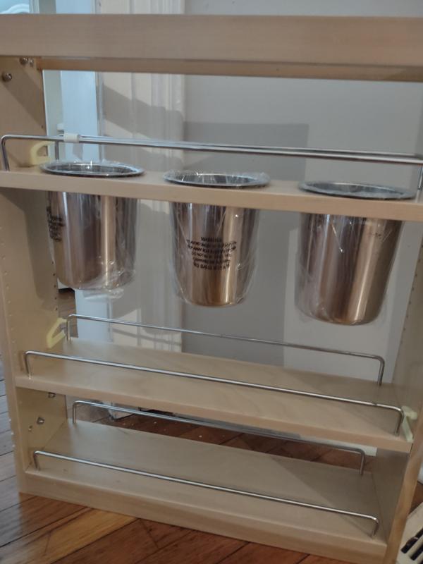 Rev-A-Shelf 448UT-BCSC-8C 8 Cabinet Pull Out Organizer with Utensil Holder