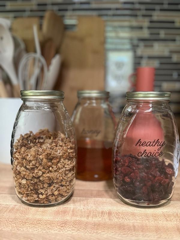 Little Giant 32 Ounce Beekeeping Honey Glass Skep Jar w/ Airtight Lid ...