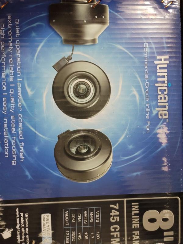 Hurricane Inline Fan 8 in 745 CFM 1 Count Air accessory in the ...