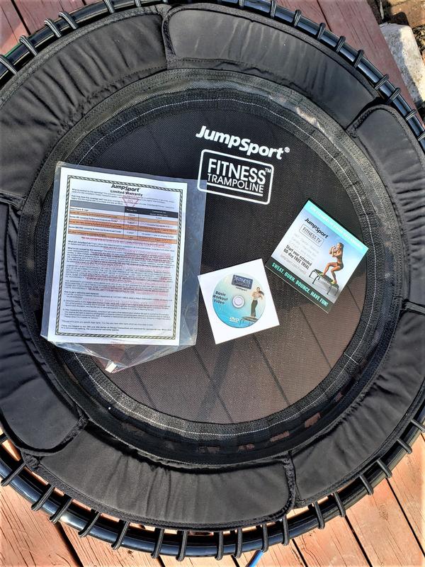 JumpSport 250 Lightweight Round Fitness Trampoline with a 35.5