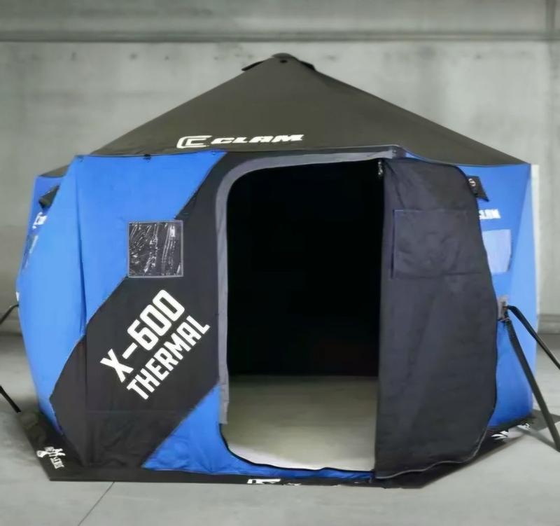 Clam X500 Insulated Thermal Tent Shelter & Removable Floor for Ice Fishing  Tents CLAM-16050 + CLAM-14473 - The Home Depot