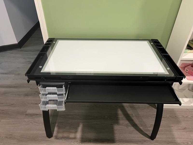 Artograph Futura Light Table for Artists with Storage and Dimmable ...
