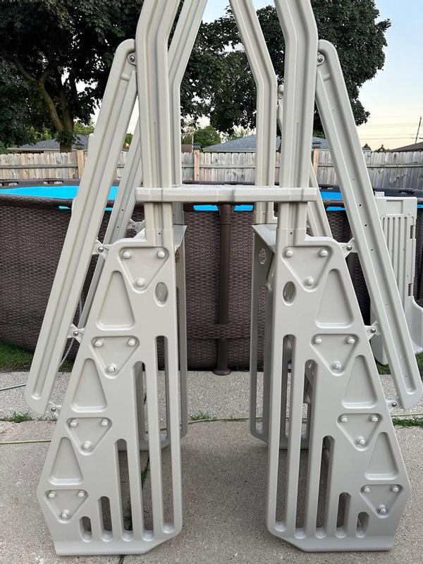 Vinyl Works 24-in Resin A-frame pool ladder Hand Rail in the Above ...