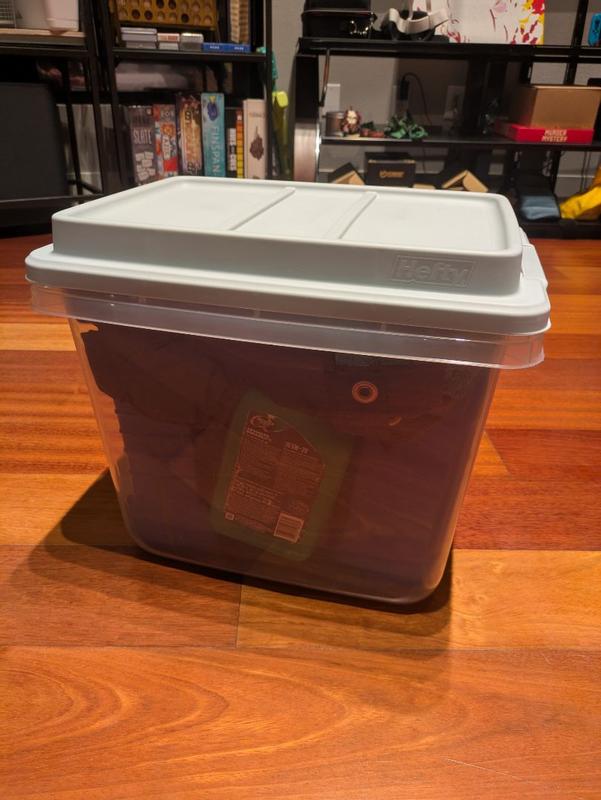 Hefty 6 Pack 32 Quart Hi-Rise Stackable Plastic Storage Bin w/ Lid ...
