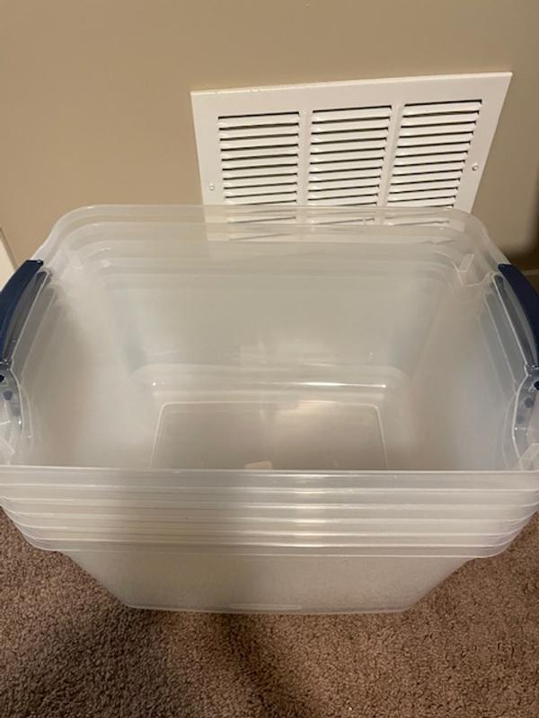 Rubbermaid® Cleverstore 30 Quart Plastic Storage Tote Containers with Lid,  6 ct - Kroger