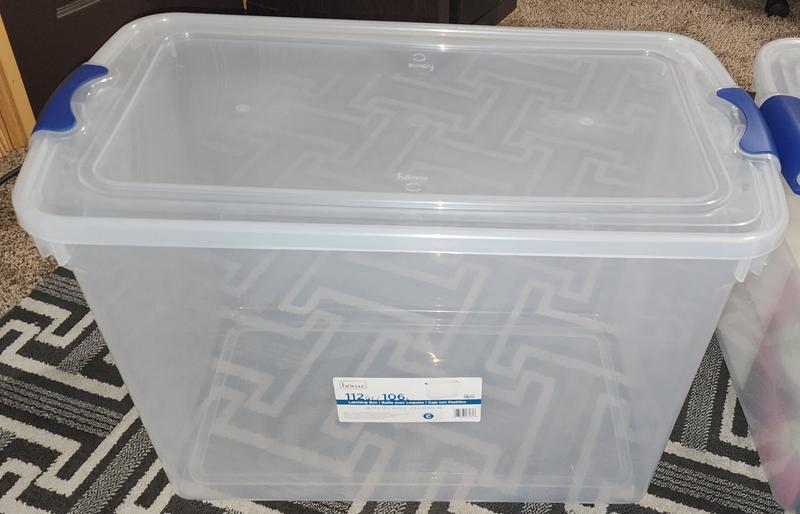 Homz Heavy Duty 112 qt. Plastic Storage Tote Set & Reviews