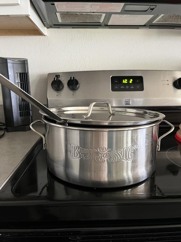 Bayou Classic 1101 10-qt Stainless Steel Fry Pot Perfect For Frying Fish  Shrimp Chicken Hushpuppies and Fries Includes Stainless Steel Perforated