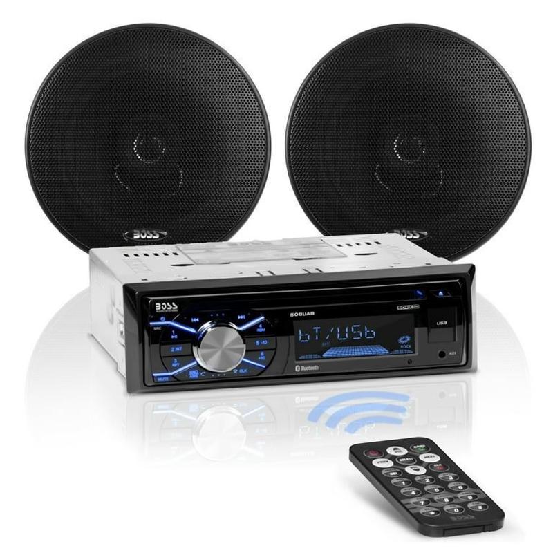 Boss Audio 6 1/2in Speakers Bluetooth/CD Car Stereo Package