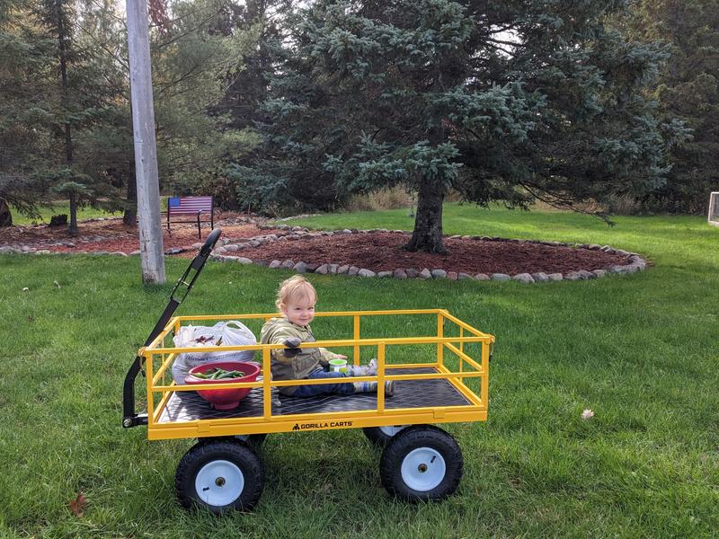 Perfect for hauling produce and kids!