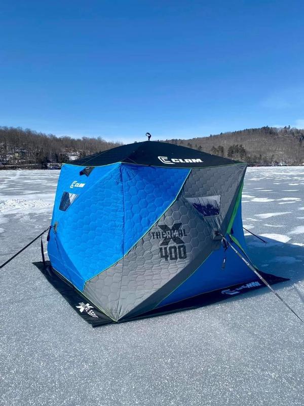 Clam X-500 Thermal Ice Team - 5-Sided Hub Ice Shelter 17855 - The Home Depot