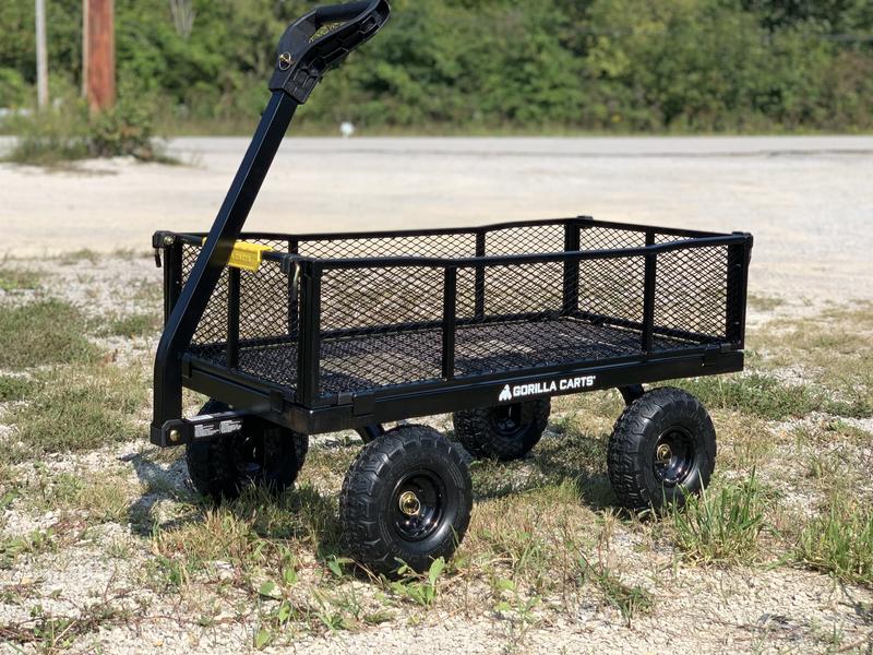 Gorilla Carts Steel Utility Cart, 9 Cubic Feet Garden Wagon With
