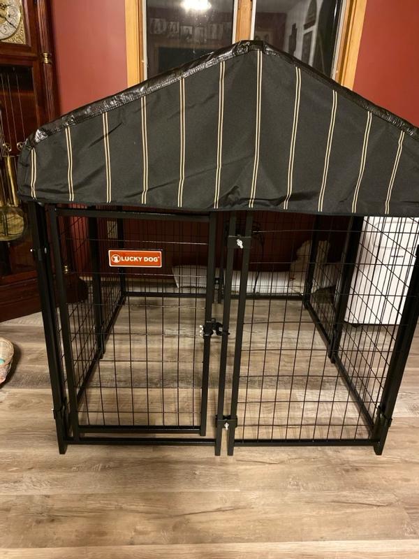 Lucky dog pet resort kennel sales with cover