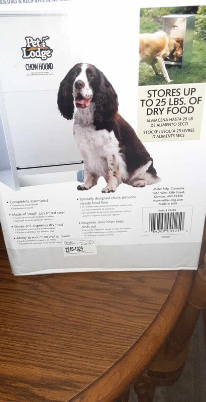 Little Giant Dry Food Automatic Steel Dog Feeder Chow Hound w/ 50