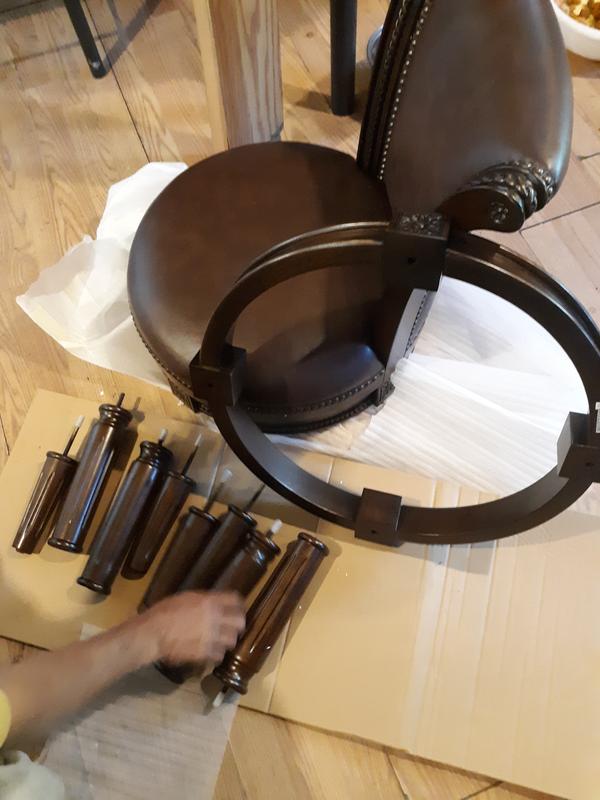 Here are all of the maven Lane Pullman swivel counter stool stuff and the legs