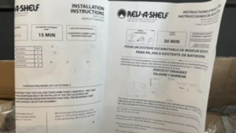 Rev-A-Shelf RAS-ML-HDCR Kitchen Lifting System for Base Cabinets 