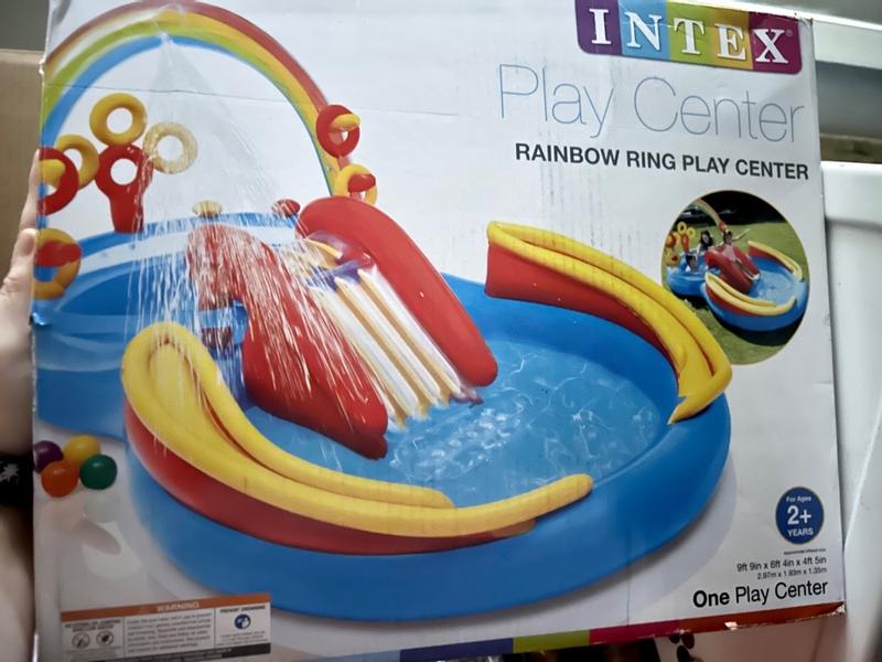 Intex rainbow cheap ring inflatable pool