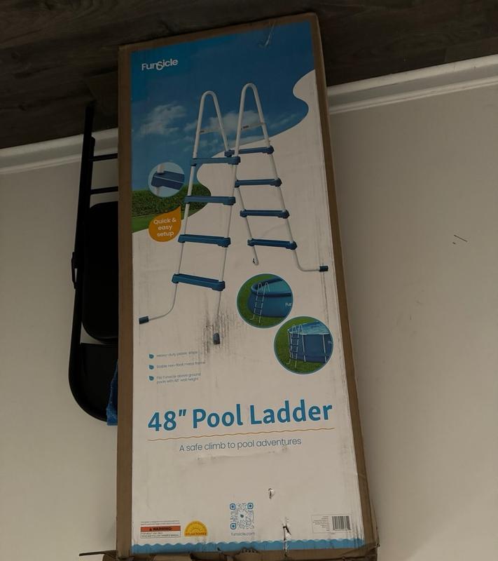 Funsicle 48 Inch SureStep 3 Stair Outdoor Above-Ground Swimming Pool ...