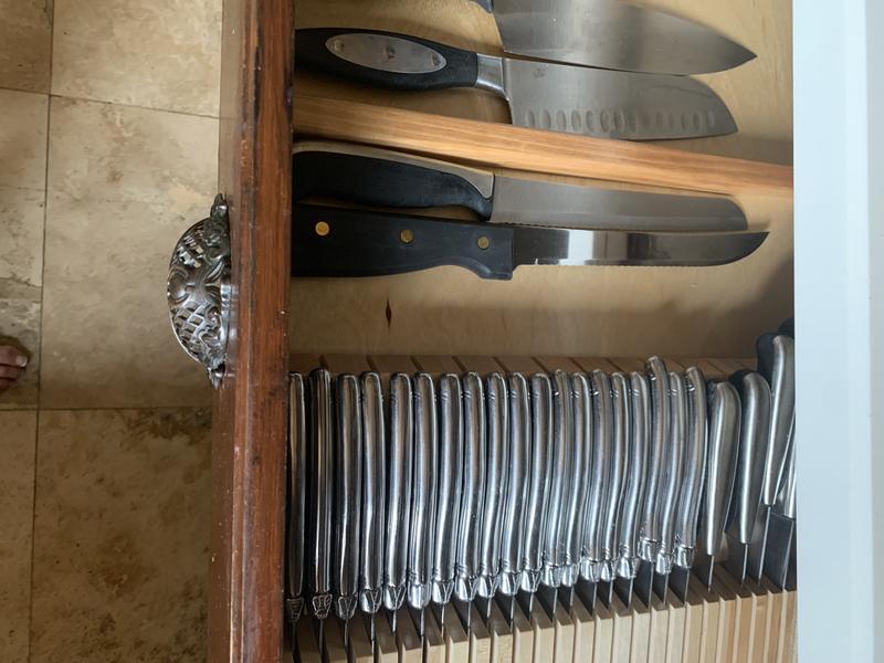 Rev-A-Shelf 22-in x 18.5-in Brown Wood Cutlery Insert at