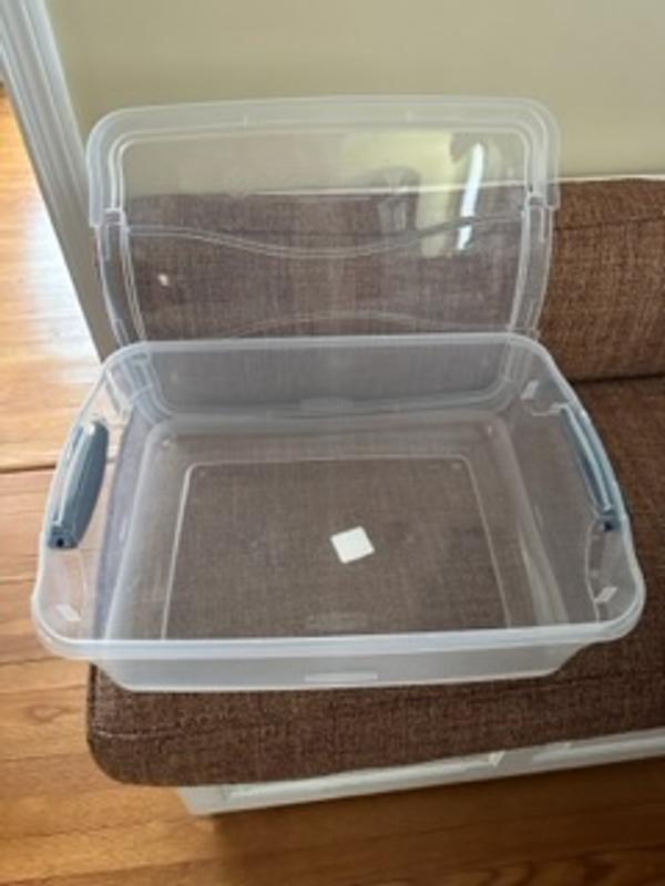 Rubbermaid Cleverstore Clear 71 Qt Plastic Storage Tote w/ trays & Lid, 4  Pack 