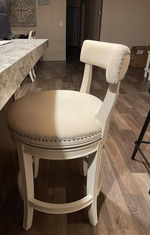 Maven Lane 31in Alexander Bar Stool in Weathered Oak Finish with Sand ...
