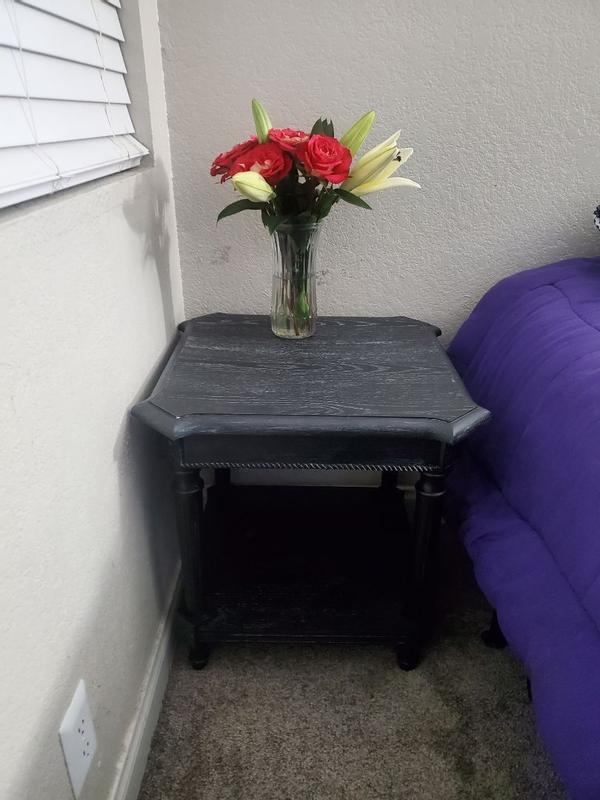 Maven Lane Pullman Traditional Square Wooden Side Table in Antiqued ...