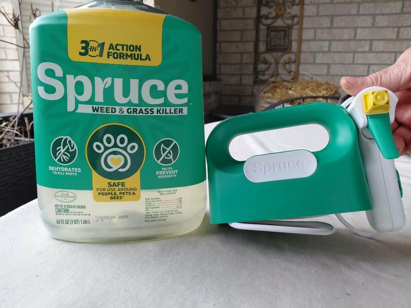 Spruce Snap & Spray Weed & Grass Killer Powered Starter Kit - Results In 1 Hour, 64 Oz
