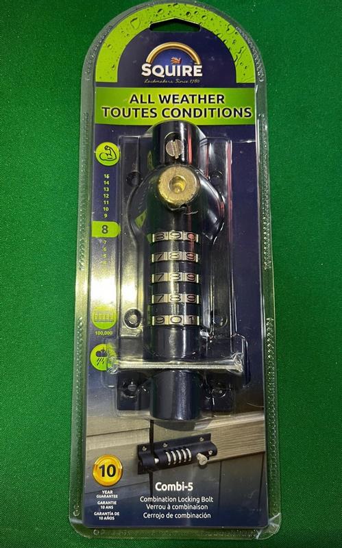 Squire Locks 5-24/25-in Stainless steel Steel Combination locking bolts ...
