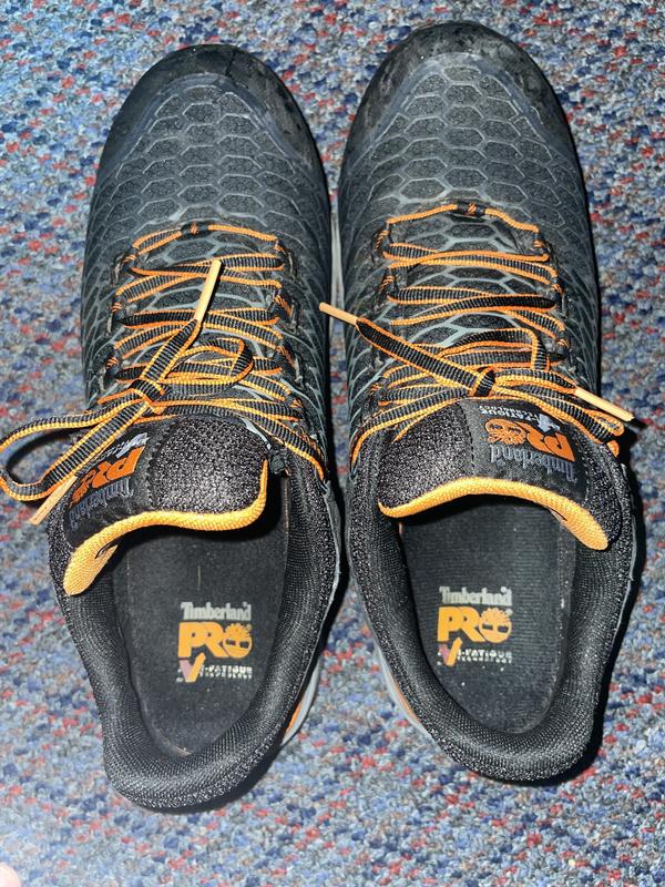 Male Timberland PRO Men's Black/Orange Powerdrive MaxTRAX