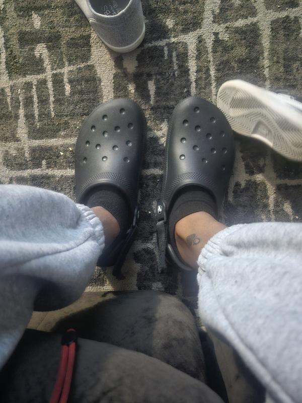 Unisex Crocs Unisex Black Classic Work Soft Toe SRO Slip-On Clog