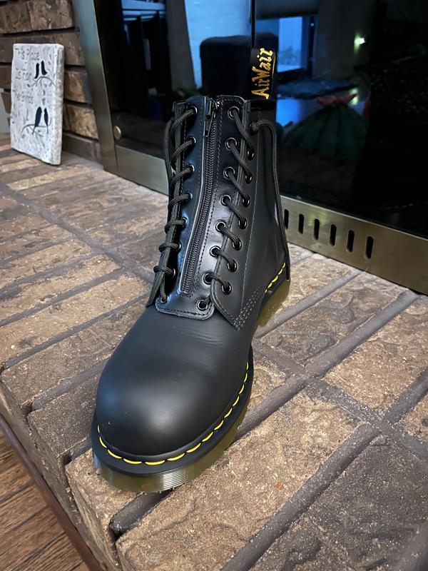 Dr martens womens steel cheap toe boots