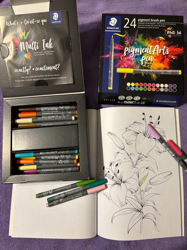 STAEDTLER® Pigments Arts 24 Color Brush Pen Set | Michaels